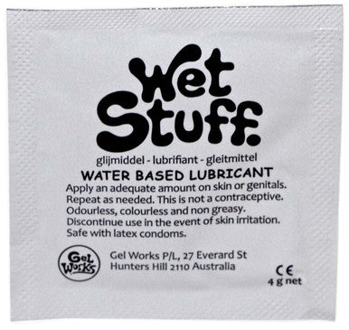 134847 - Wet Stuff  Strawberry Waterbased Lubricant 4G Sachet - Just for you desires