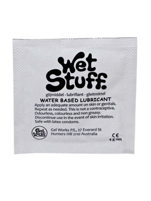 134847 - Wet Stuff  Strawberry Waterbased Lubricant 4G Sachet - Just for you desires
