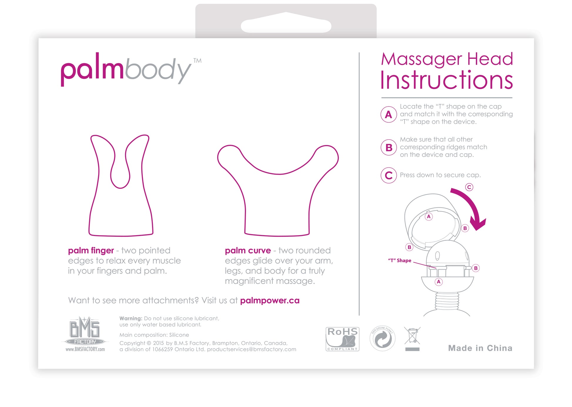 Palm Power Accessory Palm Body 2 Silicone Heads - Just for you desires