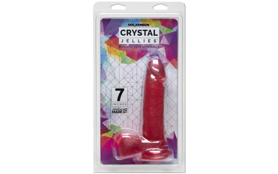 7 in Realistic Cock With Balls Pink - Just for you desires