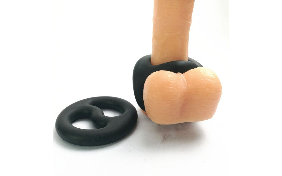 Brutus Yin Yang Silicone Cock and Ball Duo Ring - Just for you desires