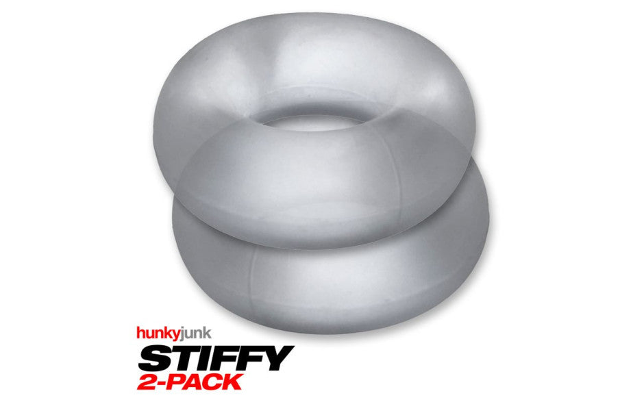 Stiffy 2 Pc Bulge Cockrings by HunkyJunk Ice Clear Ice - Just for you desires