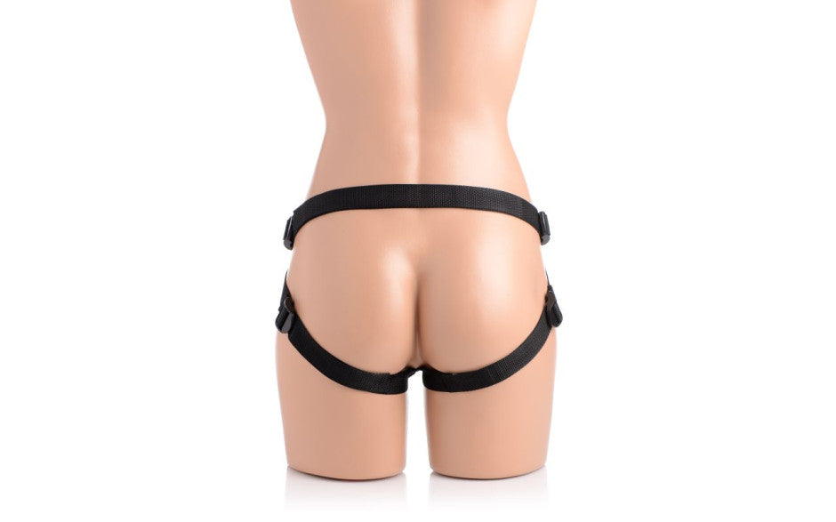 Brazen 8" Silicone Dildo w Harness Flesh - Just for you desires