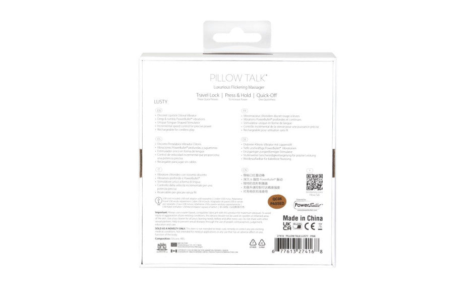 Pillow Talk Lusty Luxurious Flickering Massager Pink - Just for you desires