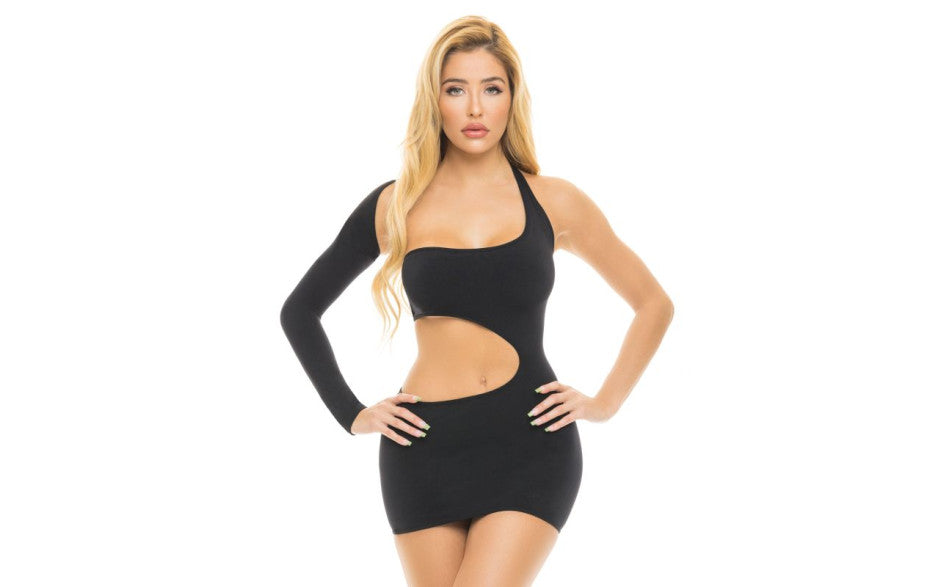 Cut My Life Into Pieces Dress Black - Just for you desires