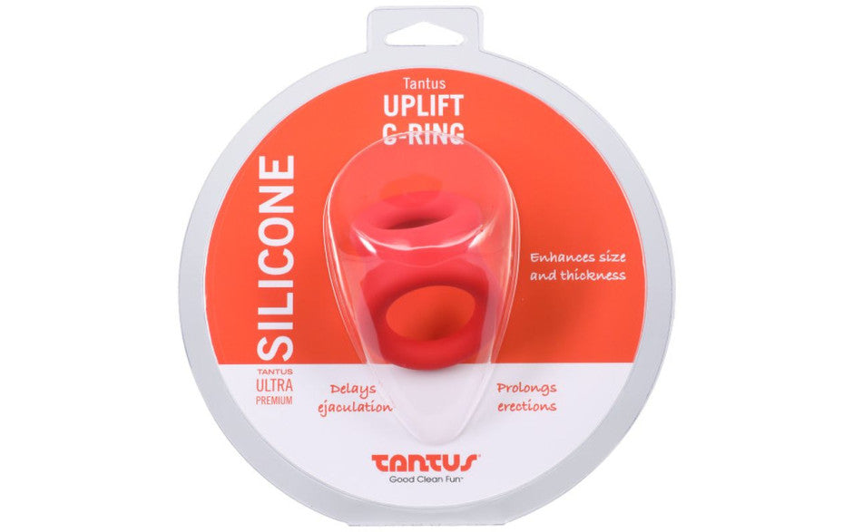 Uplift Silicone Cock Ring Crimson - Just for you desires
