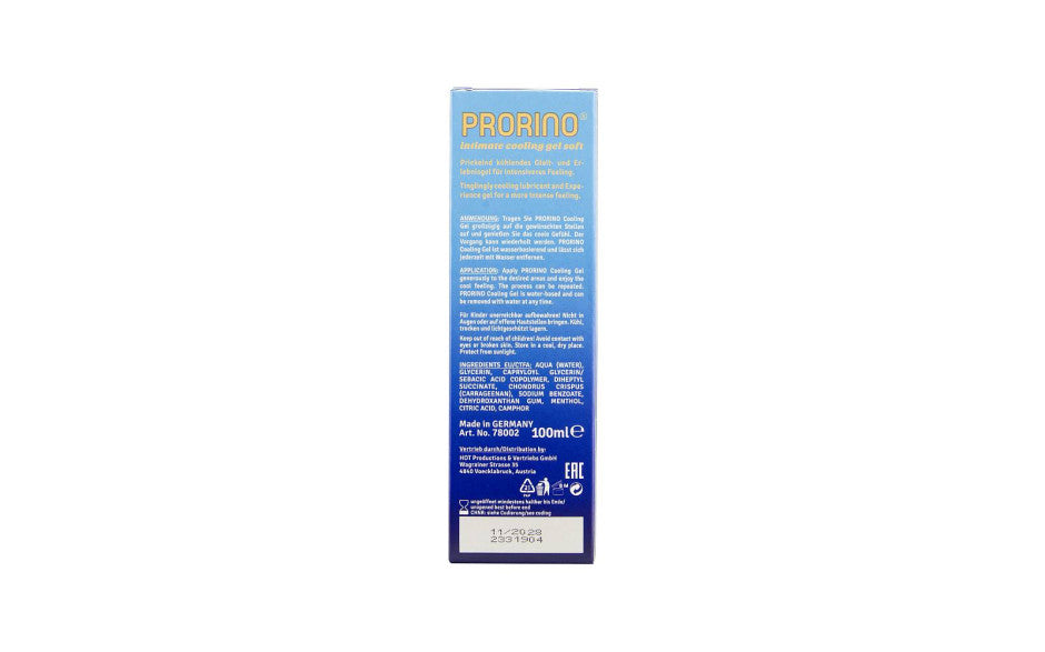 PRORINO Cooling Gel Soft 100ml - Just for you desires