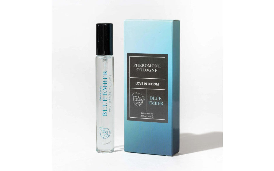 Eye Of Love Love In Bloom Blue Ember Pheromone Cologne - 10ml - Citrus & Cedar Scented Pheromone Cologne for Men to attract Women - 10 ml Spray - Just for you desires