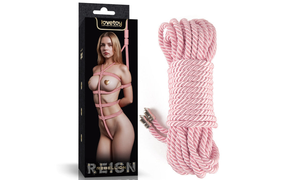 Rebellion Reign Rose 10m Silky Bondage Rope Pink - Just for you desires