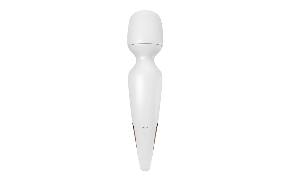 Satisfyer Wand-erland - White - White/Rose Gold USB Rechargeable Massage Wand - Just for you desires