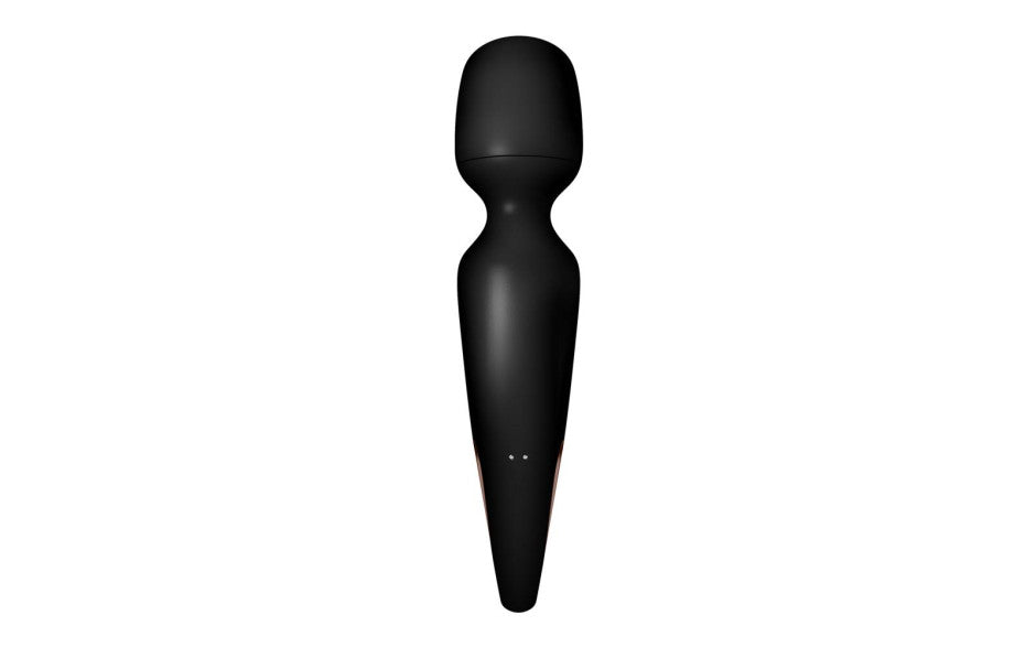 Satisfyer Wand-erland - Black - Black/Rose Gold USB Rechargeable Massage Wand - Just for you desires