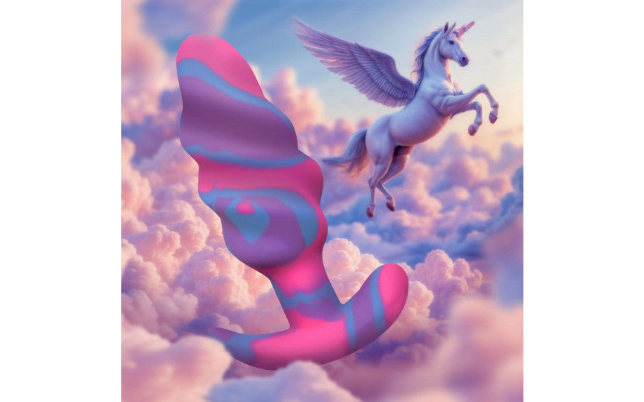 Unicorn Swirl Silicone Butt Plug Medium - Just for you desires