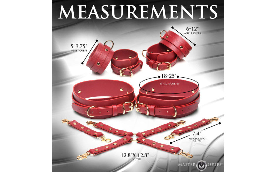 Crimson Captive Thigh Wrist Ankle Hog Tie Restraints - Just for you desires
