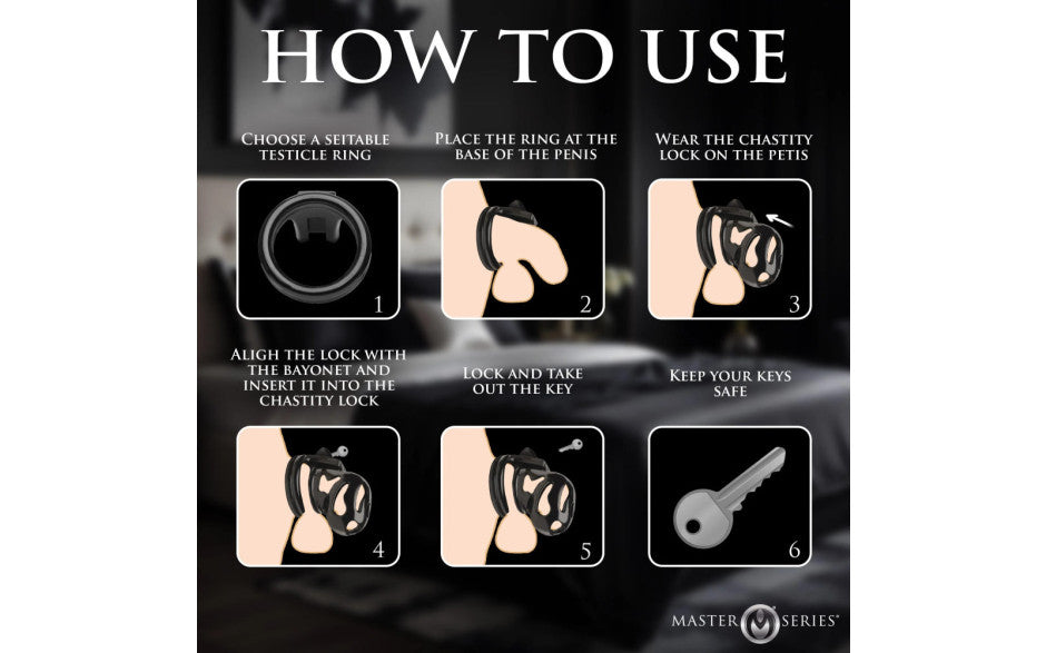 Hard Stop Double Ring Chastity Cage - Just for you desires