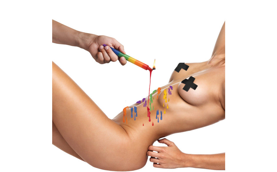 Master Series Pride Candles - Rainbow Drip Candles - Set of 3 - Just for you desires