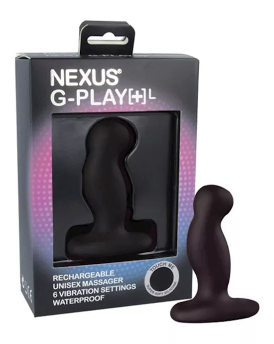 G-Play Plus Large Unisex Vibrator Black - Just for you desires