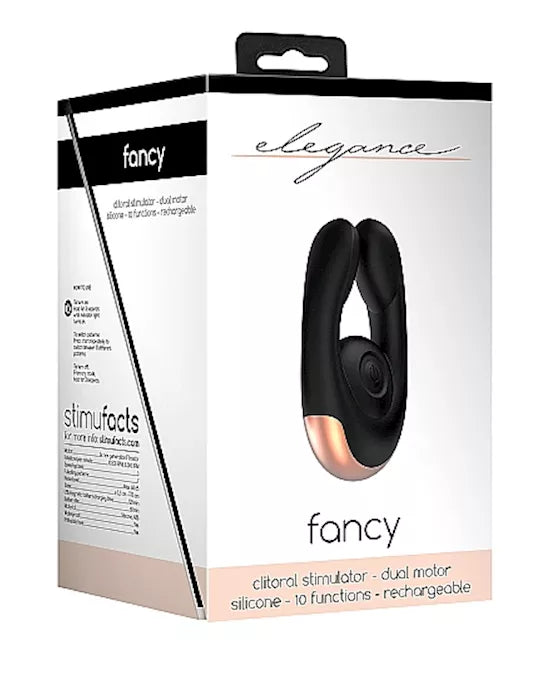 Elegance Dual Motor Clitoral Stimulator Fancy Black - Just for you desires