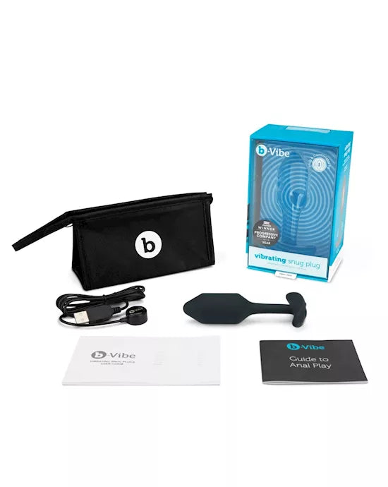 Vibrating Snug Plug Medium Black - Just for you desires