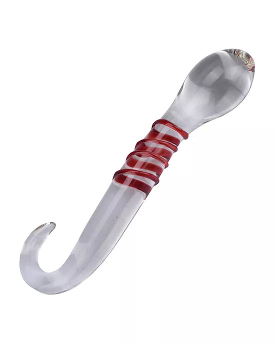 Lucent Red Lines Glass Massager - Just for you desires