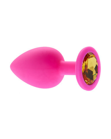 232553 - Kinki Range Silicone Gemmed Butt Plug - 3.8 Inch - Just for you desires