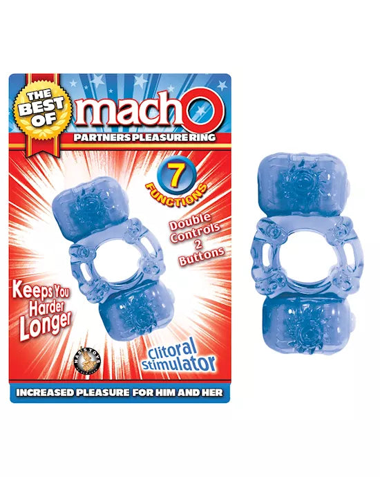 THE BEST OF MACHO PARTNERS PLEASURE RING-BLUE - Just for you desires
