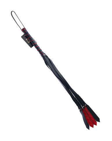 269013 - Bound X Spiked Leather Flogger With Braid Detail - Just for you desires