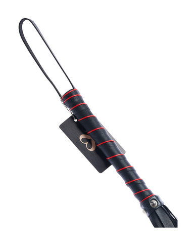 269013 - Bound X Spiked Leather Flogger With Braid Detail - Just for you desires