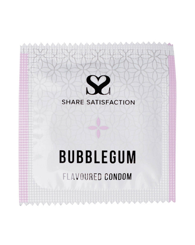 269825 - Share Satisfaction Bubblegum Flavoured Condom 3 Pack - Just for you desires