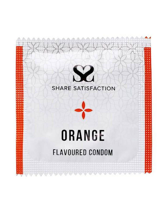 269827 - Share Satisfaction Orange Flavoured Condom 3 Pack - Just for you desires