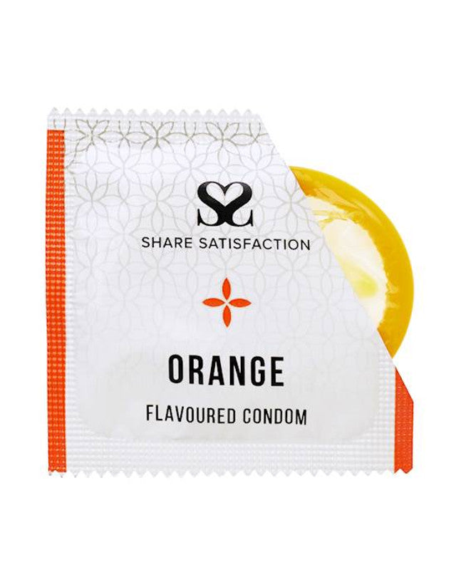 269827 - Share Satisfaction Orange Flavoured Condom 3 Pack - Just for you desires