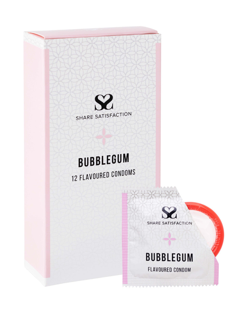 269838 - Share Satisfaction Bubblegum Flavoured Condom 12 Pack - Just for you desires