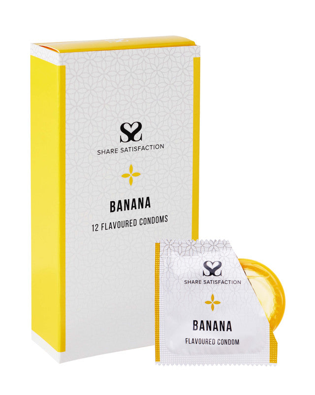 269841 - Share Satisfaction Banana Flavoured Condoms 12 Pack - Just for you desires