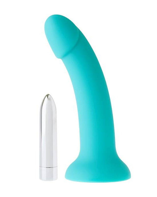 272479 - Nood Colours - Silicone Dildo With Bullet - Foil Bag - Just for you desires
