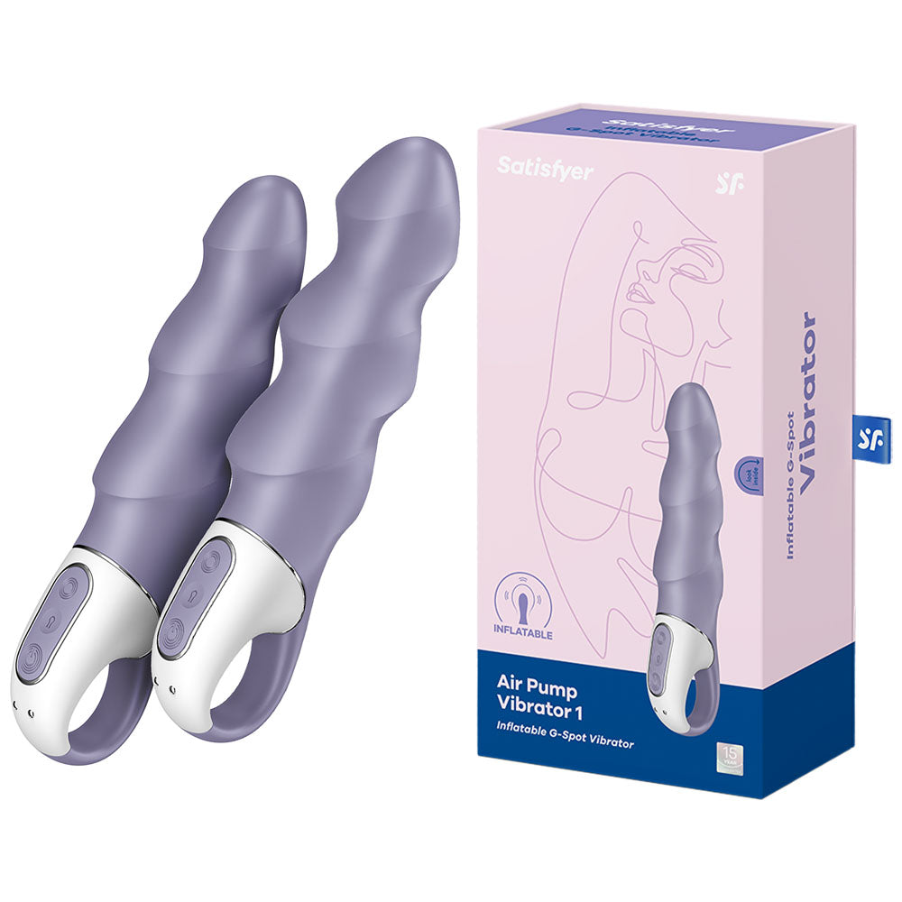 Satisfyer Air Pump Vibrator 1 - Lilac USB Rechargeable Inflatable Vibrator - Just for you desires