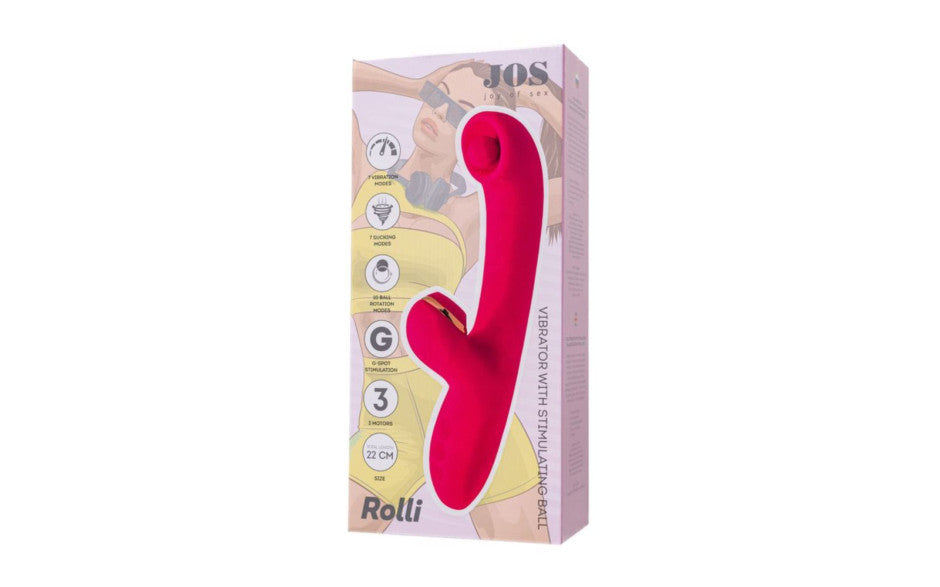 JOS Rolli Stimulating Ball Vibrator with Vaccuum Clitoral Stimulator - Just for you desires