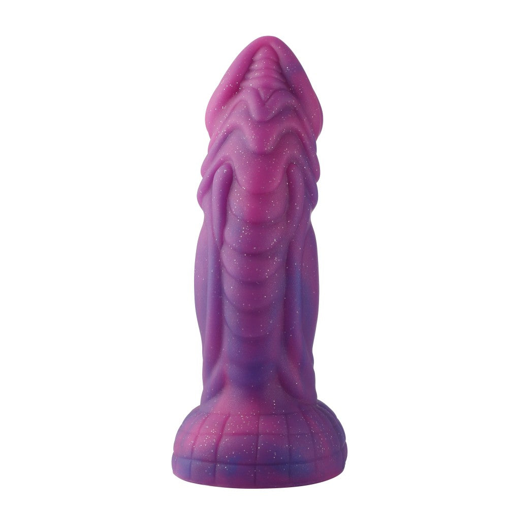 HiSmith - 8" Silicone Vibrating Pink and Purple Dildo (KlicLoK) - Just for you desires