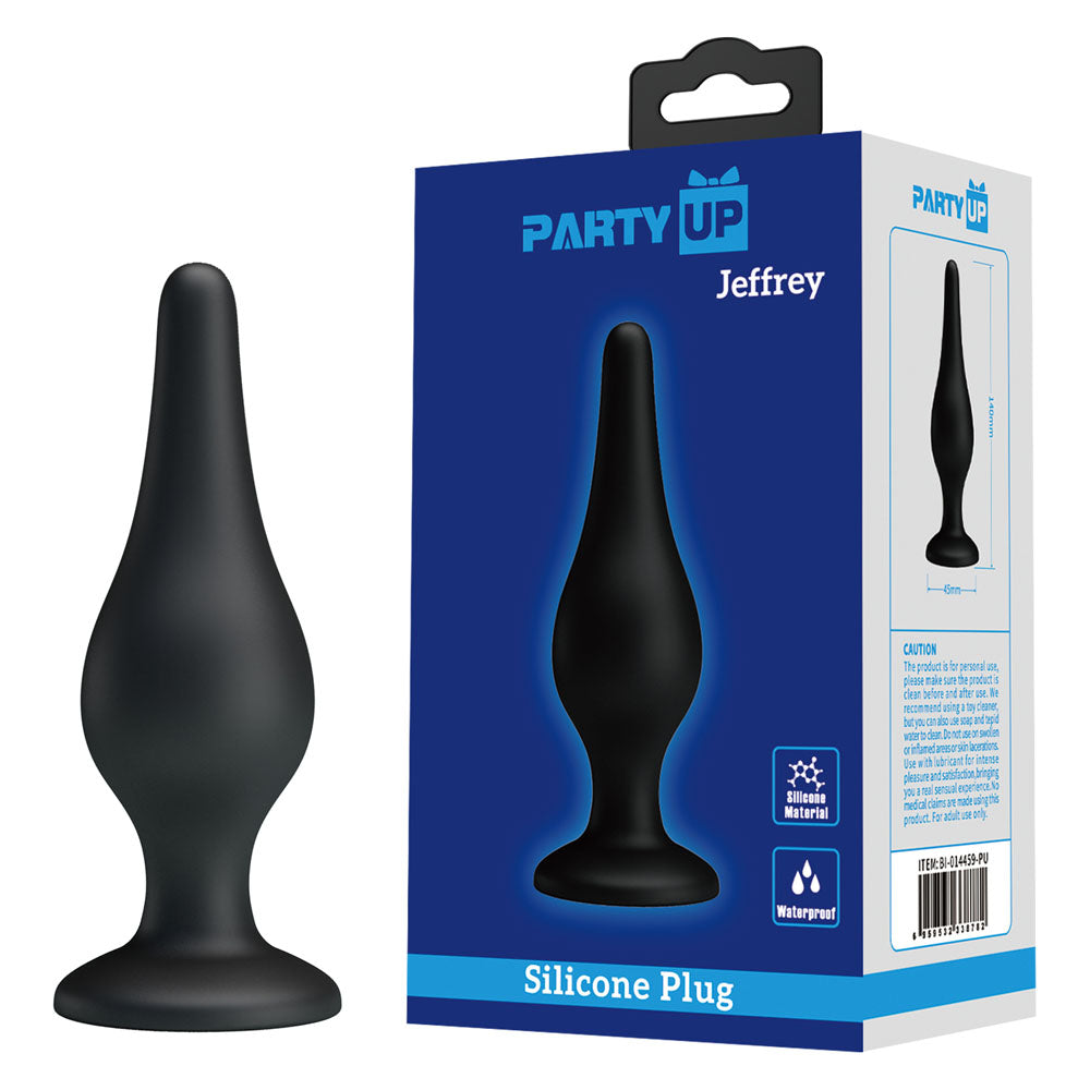 Party Up JEFFREY Butt Plug - Black 14 cm Butt Plug - Just for you desires