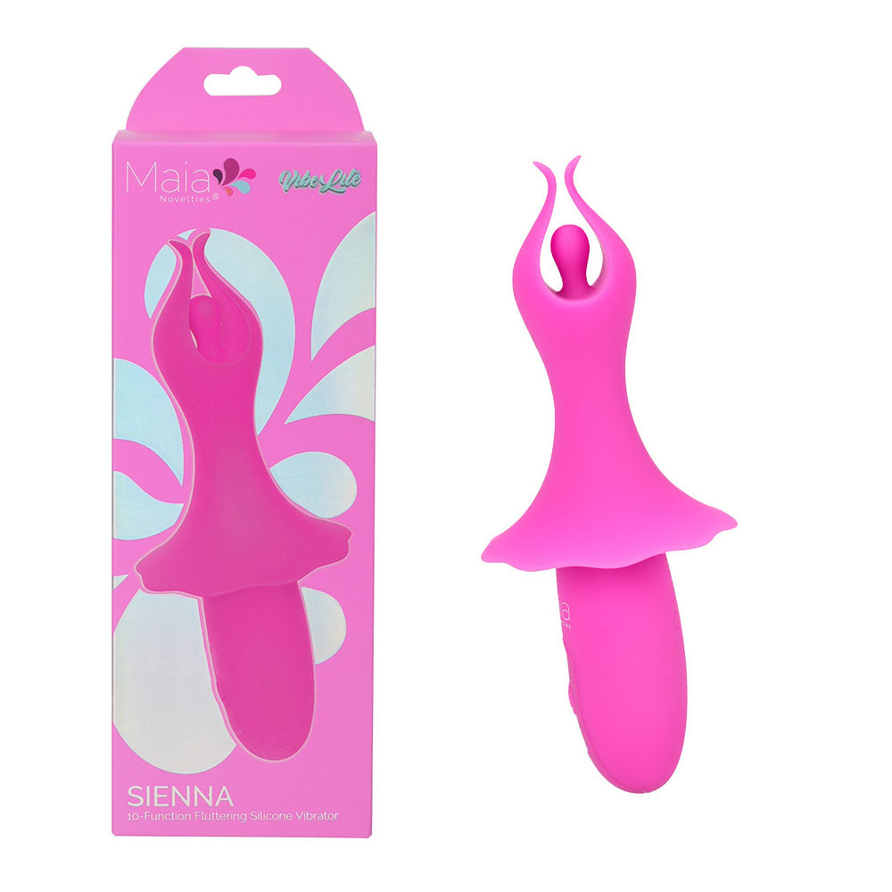 Maia SIENNA - Pink - Pink 15.2 cm USB Rechargeable Fluttering Bullet - Just for you desires