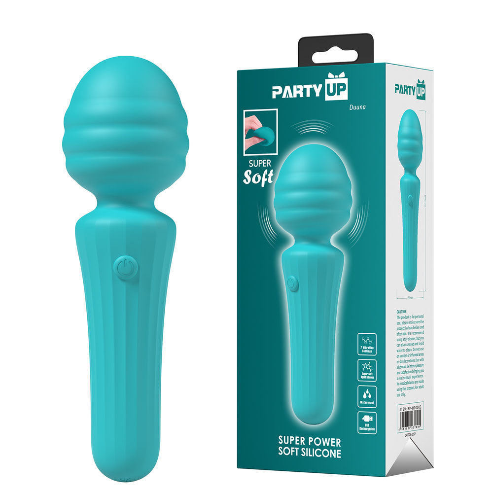 Party Up DUUNA - Teal - Teal 16.9 cm USB Rechargeable Massage Wand - Just for you desires