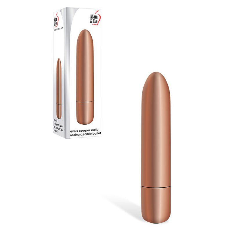 Adam & Eve COPPER CUTIE Rechargeable Bullet - Copper 10 cm USB Rechargeable Bullet - Just for you desires