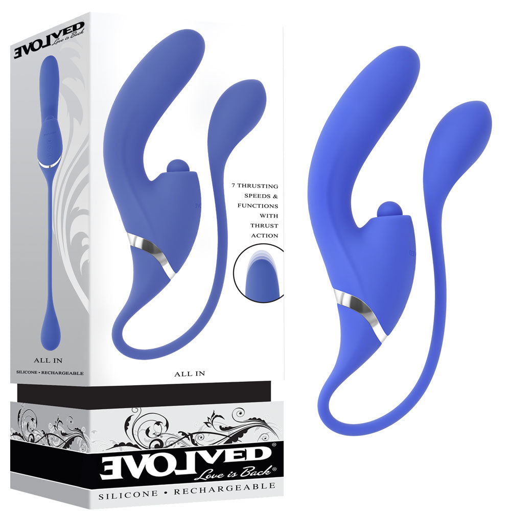Evolved ALL IN -  USB Recahrgeable Triple Stimulating Vibrator - Just for you desires