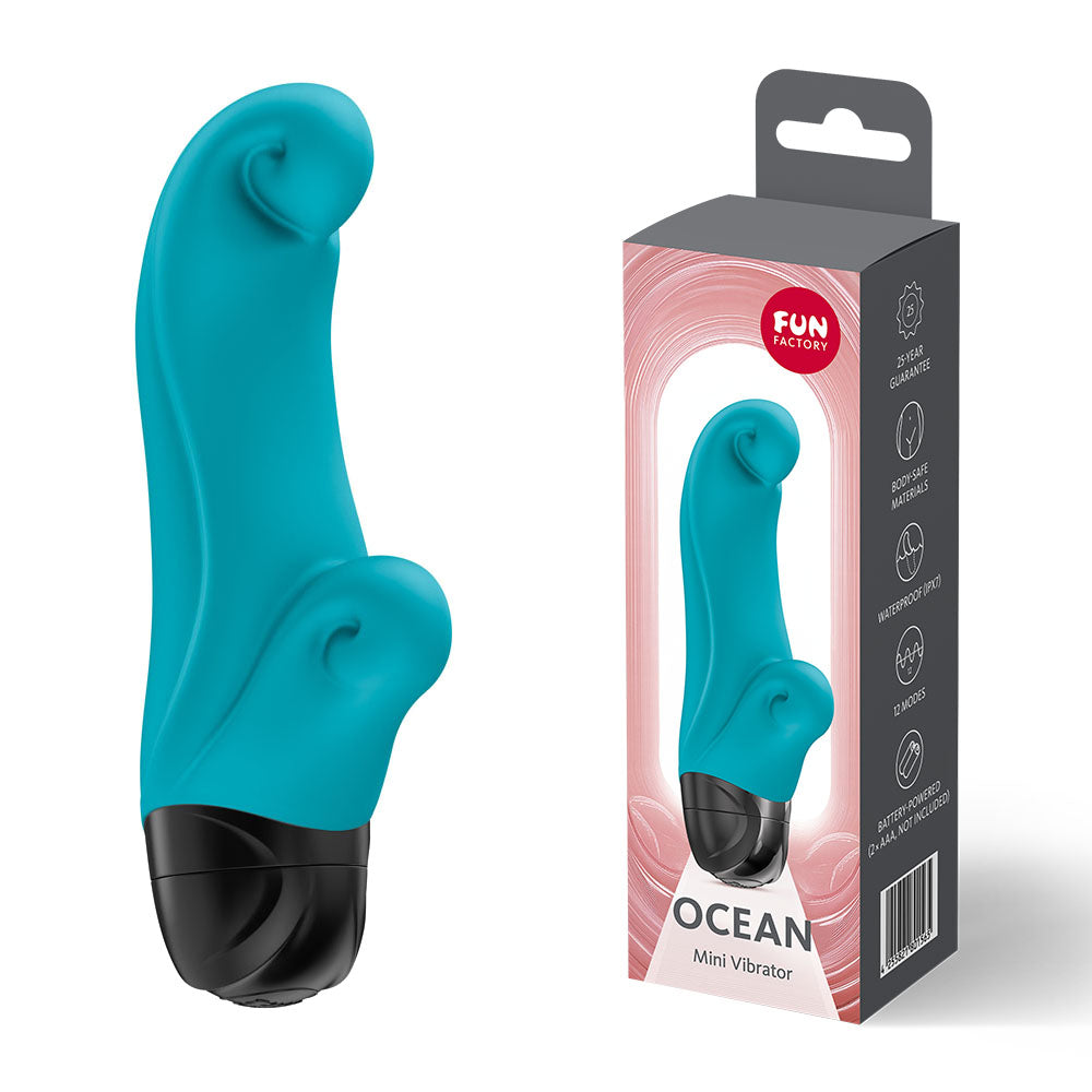 Fun Factory OCEAN Aquamarine - Aquamarine 14.5 cm Vibrator - Just for you desires