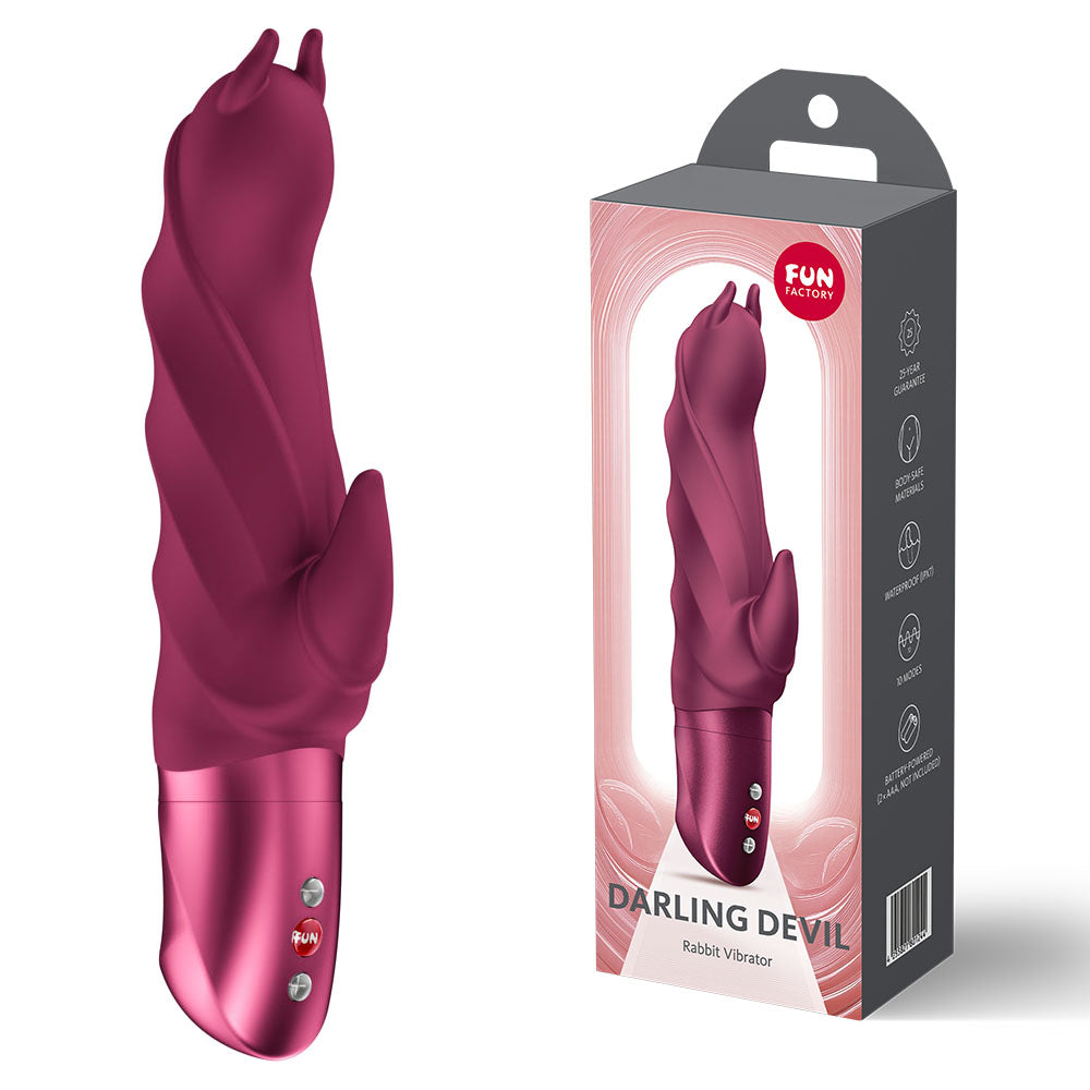 Fun Factory DARLING DEVIL Wine  - Wine  20 cm Vibrator - Just for you desires