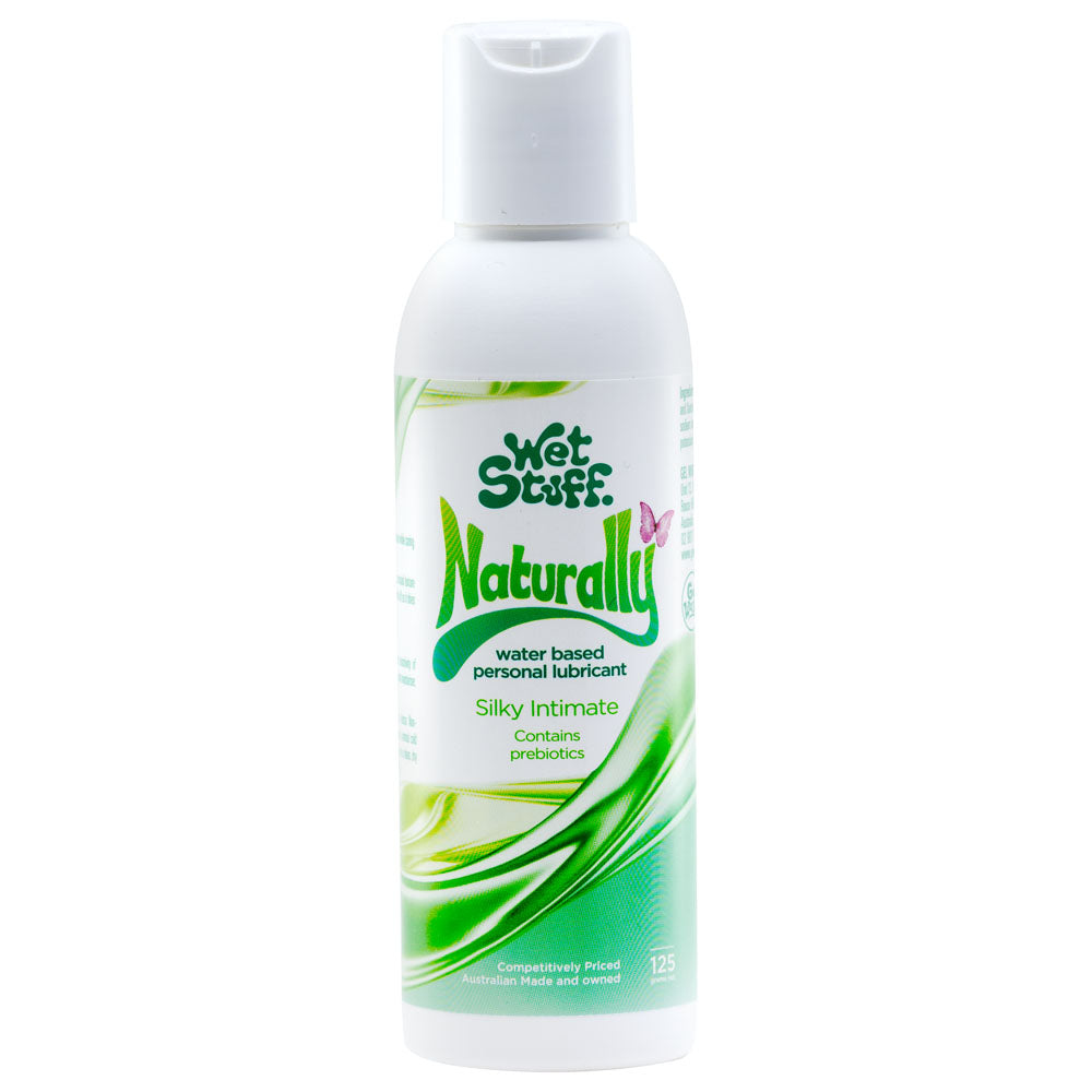 Wet Stuff Naturally - 125g Disk Top - Water Based Lubricant with Prebiotics - 125 gram Bottle - Just for you desires