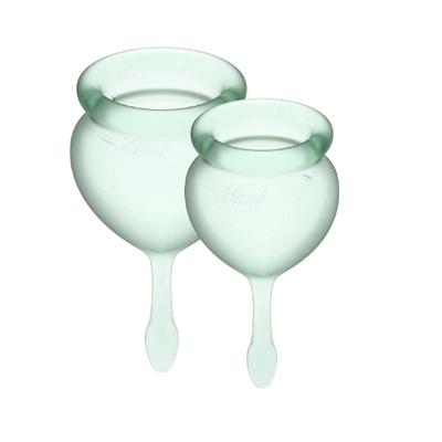 Satisfyer Feel Good Menstrual Cup (Light Green) - Just for you desires