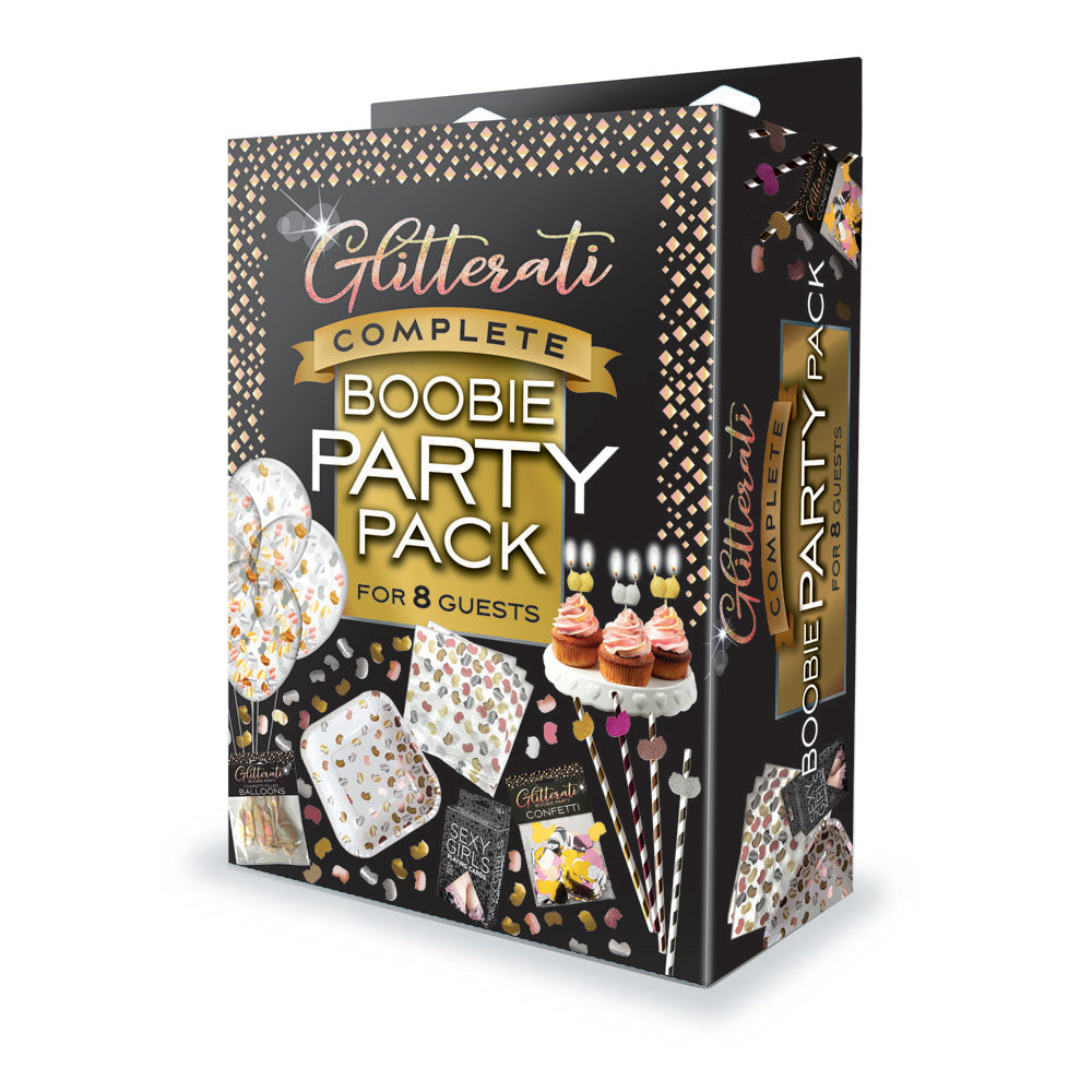Glitterati Complete Boobie Party Pack - Party Set for 8 People - Just for you desires