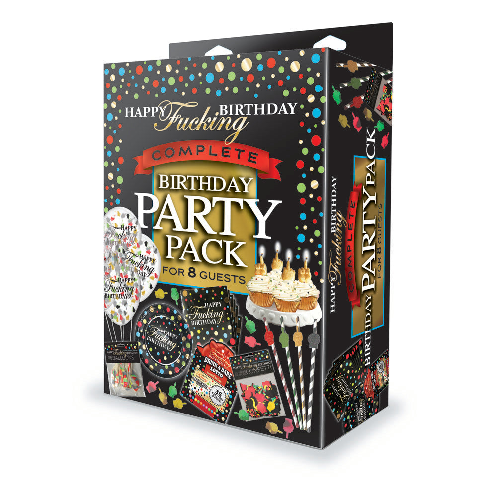 Happy F**king Birthday Complete Party Pack - Party Set for 8 People - Just for you desires