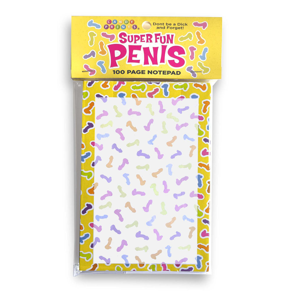 Super Fun Penis Notepad - Novelty Notepad - 100 Pages - Just for you desires