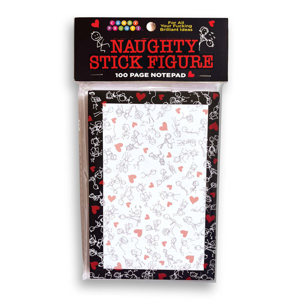 Naughty Stick Figure Notepad - Novelty Notepad - 100 Pages - Just for you desires