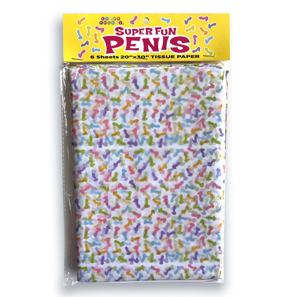 Super Fun Penis Tissue Paper Sheets - Novelty Decoration Sheets - 6 Pack - Just for you desires
